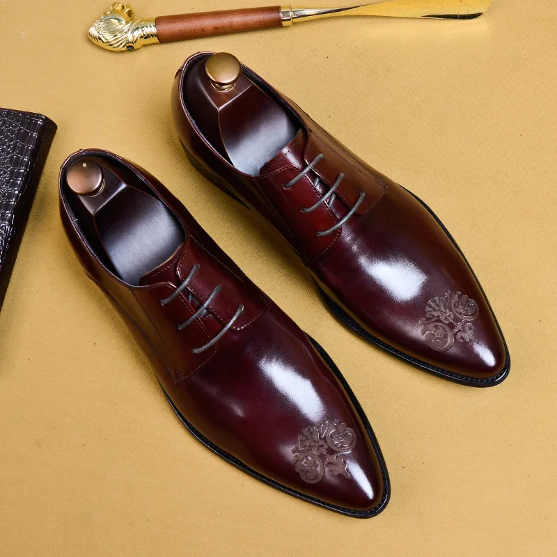 Men's Pointed Top Oxford Party Brock Shoes Mens Business Dress Genuine Leather Wedding Shoes
Men's Pointed Top Oxford Party Brock Shoes Mens Business Dress Genuine Leather Wedding Shoes