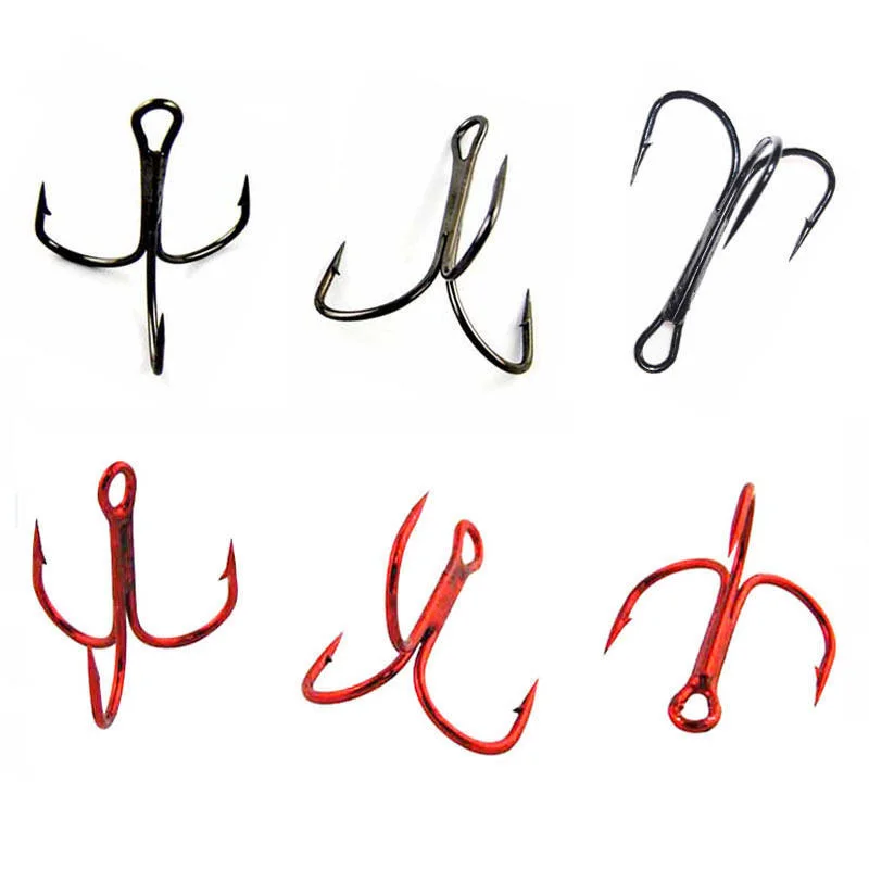 50pcs 35647 High Carbon Steel Treble Fishing Hooks Red Black Round Bent Triple Hard Lure Spoon Fishhooks Size 2 4 6 8 10
50pcs 35647 High Carbon Steel Treble Fishing Hooks Red Black Round Bent Triple Hard Lure Spoon Fishhooks Size 2 4 6 8 10