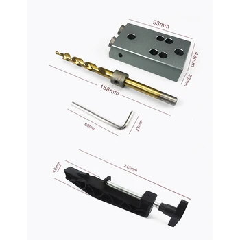 Woodworking Pocket Hole Jig Accessories for Wood Dowel Joinery Drilling Kit with 9.5mm 3/8" Step Drill Bits Twist Bit Plug
Woodworking Pocket Hole Jig Accessories for Wood Dowel Joinery Drilling Kit with 9.5mm 3/8" Step Drill Bits Twist Bit Plug