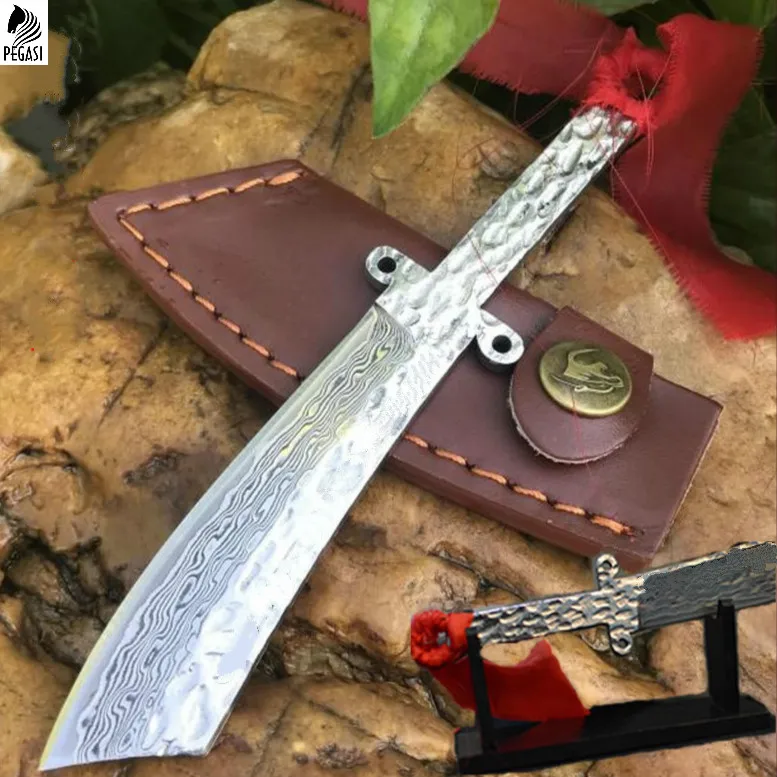 PEGASIHigh hardness Damascus steel large size keel hand collection pattern steel straight knife portable outdoor hunting knife
PEGASIHigh hardness Damascus steel large size keel hand collection pattern steel straight knife portable outdoor hunting knife