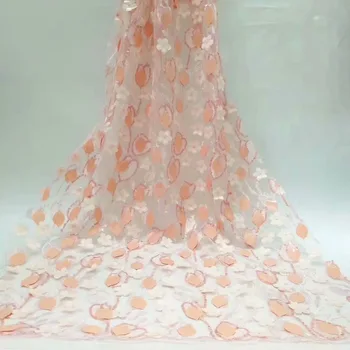 2019 High Quality Nigeria Wedding African Lace Fabric With Peach Sequins Embroidery African French Tulle Lace Fabric Dress 
2019 High Quality Nigeria Wedding African Lace Fabric With Peach Sequins Embroidery African French Tulle Lace Fabric Dress