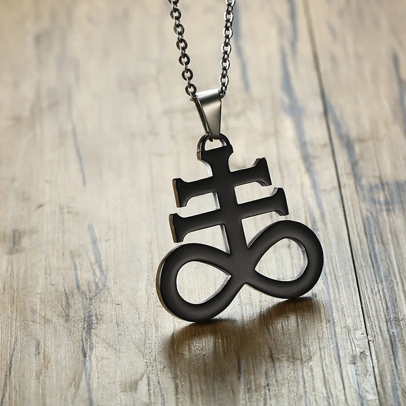 D&Z Black Leviathan Satan Cross Pendant Necklace Men Stainless Steel Church of Satanic Crucifix Collier
D&Z Black Leviathan Satan Cross Pendant Necklace Men Stainless Steel Church of Satanic Crucifix Collier