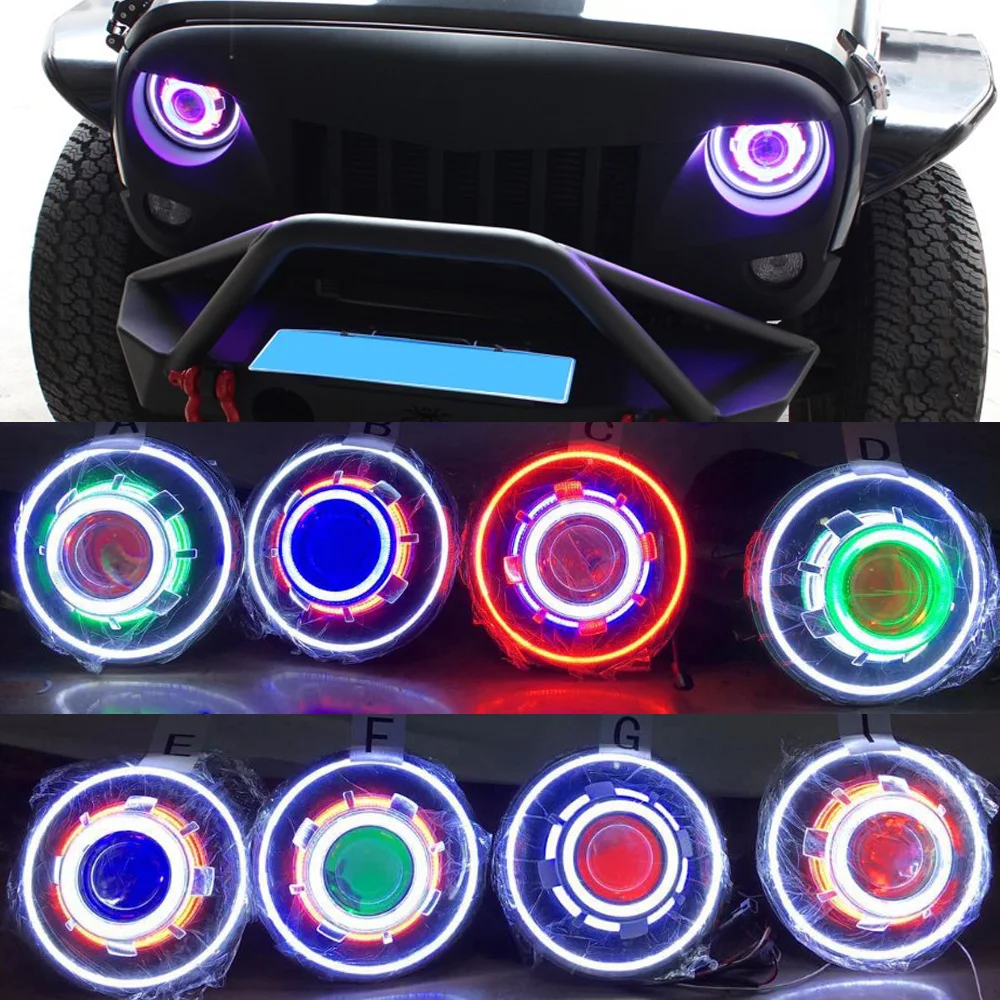 For HummerH1 7inch LED Starry Headlights with Devil Demon Halo Angel Eye For Jeep Wrangler 97-16 TJ CJ JK 7" Headlamps
For HummerH1 7inch LED Starry Headlights with Devil Demon Halo Angel Eye For Jeep Wrangler 97-16 TJ CJ JK 7" Headlamps