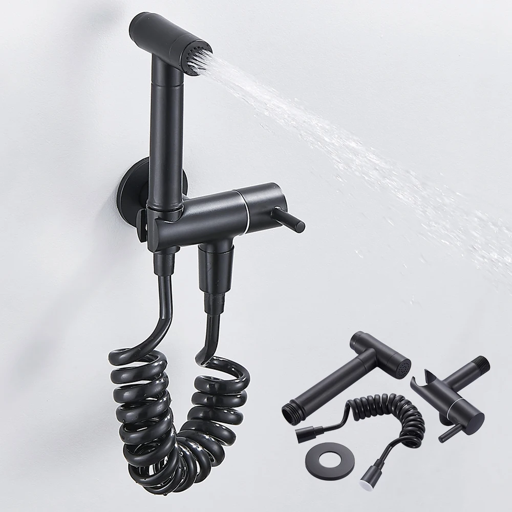 Handheld Bidet Sprayer Set Black Toilet Kit Bidet Faucet for Bathroom Shower Head Self Cleaning Hand Sprayer
Handheld Bidet Sprayer Set Black Toilet Kit Bidet Faucet for Bathroom Shower Head Self Cleaning Hand Sprayer