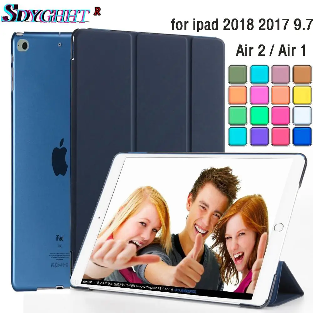 Hot sale New For iPad Air 2 Air 1 Case Hard PC Back Slim PU Leather Smart Cover Case for iPad 2017/2018 9.7 Case Auto Sleep/Wake
Hot sale New For iPad Air 2 Air 1 Case Hard PC Back Slim PU Leather Smart Cover Case for iPad 2017/2018 9.7 Case Auto Sleep/Wake