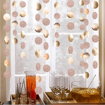 4M 58PCS Champagne Circle Garlands Rose Gold Paper Banner Birthday Party Decoration Supplies Wedding Hanging Garland
4M 58PCS Champagne Circle Garlands Rose Gold Paper Banner Birthday Party Decoration Supplies Wedding Hanging Garland