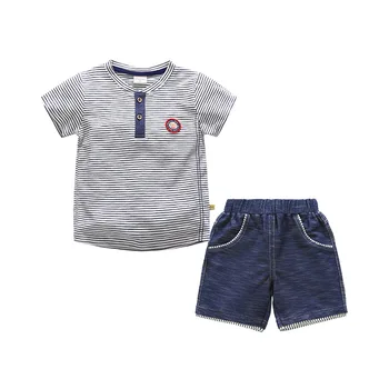 Baby Boys Clothes Sets Summer Striped Tshirt Cotton Children Clothing 2pcs Tops+ Short Pants Kid Tracksuit for Boy Casual Outfit
Baby Boys Clothes Sets Summer Striped Tshirt Cotton Children Clothing 2pcs Tops+ Short Pants Kid Tracksuit for Boy Casual Outfit