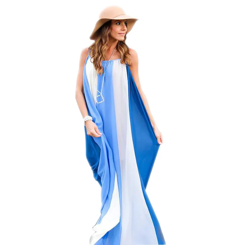 2017 Summer new sexy dress larger loose long maxi dress women stripe spell color Casual beach dress
2017 Summer new sexy dress larger loose long maxi dress women stripe spell color Casual beach dress