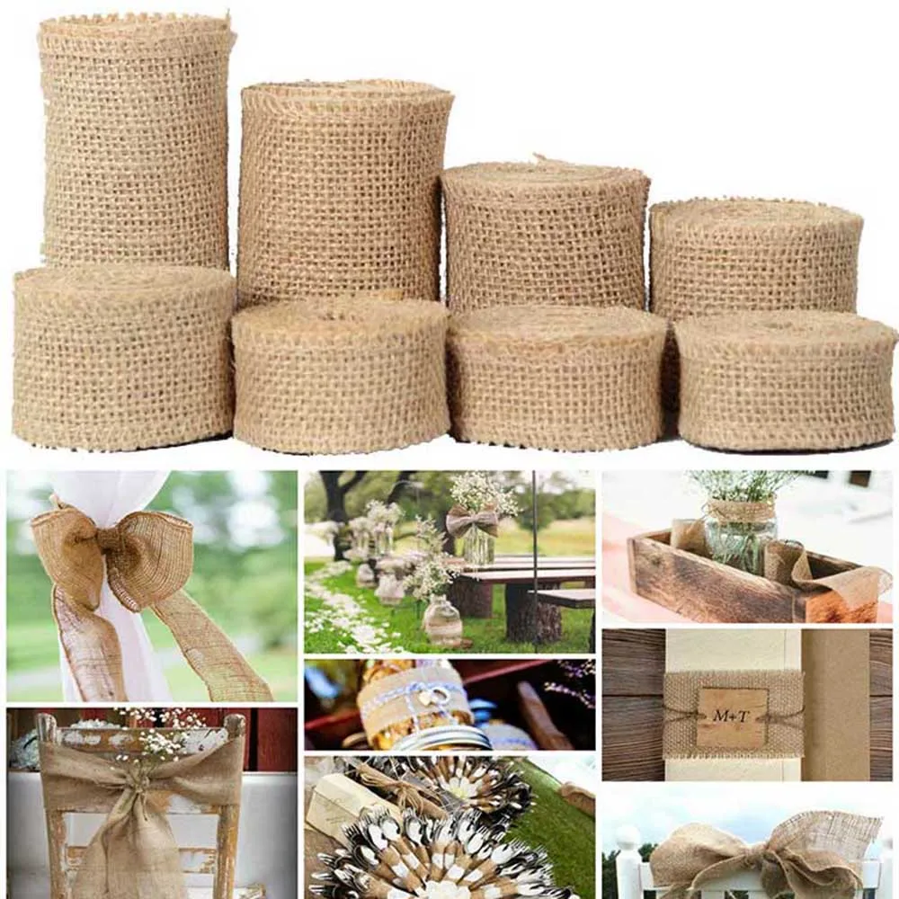 5 Meters/Roll Jute Burlap Ribbon Natural Color Ribbon DIY Bag Material Wedding Party Crafts Warrping Packing Decorative Gift
5 Meters/Roll Jute Burlap Ribbon Natural Color Ribbon DIY Bag Material Wedding Party Crafts Warrping Packing Decorative Gift