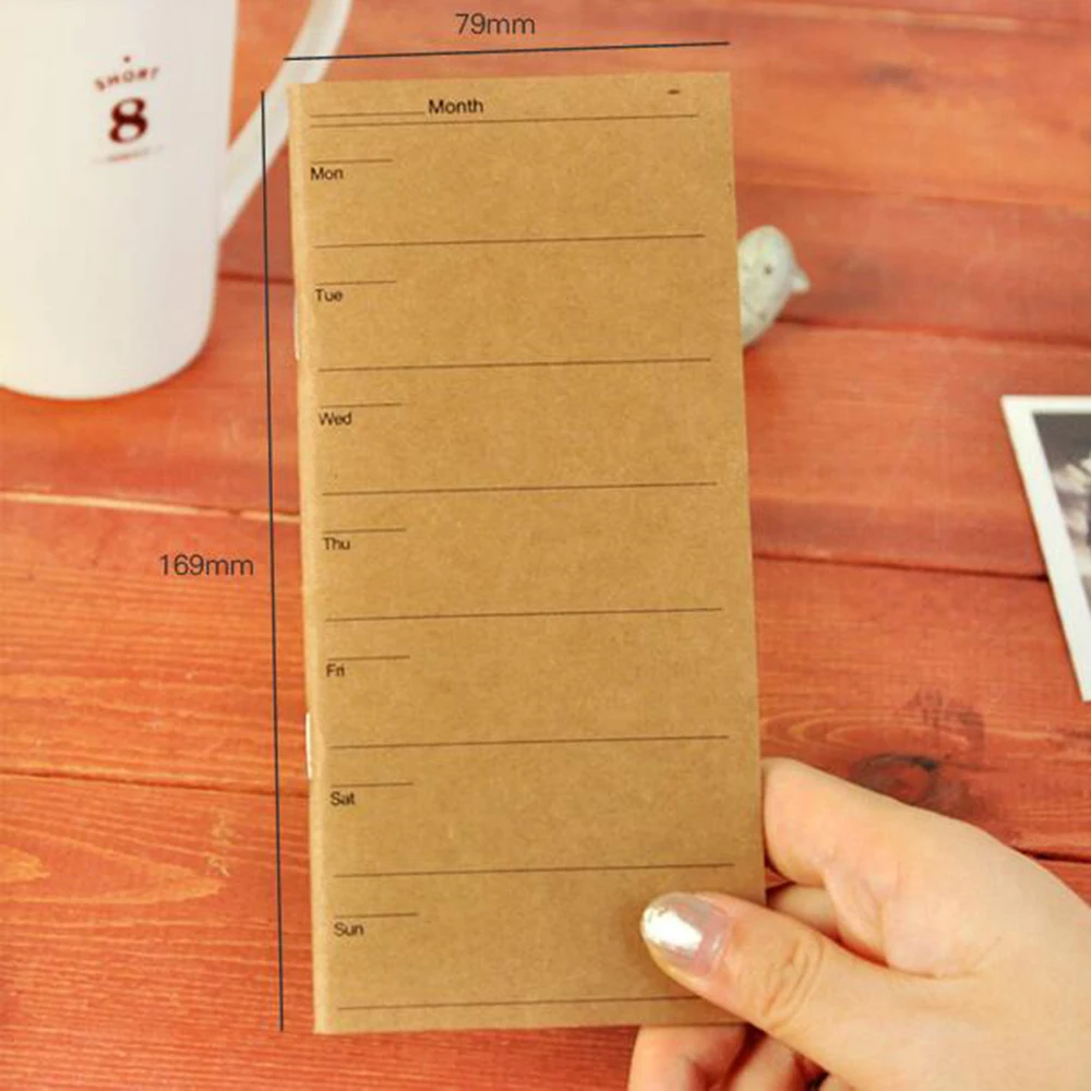 Long Kraft Paper Little Weekly Plan Notebook Clear Normal Monthly Planner Office School Agenda Portable Pocket Journals Book
Long Kraft Paper Little Weekly Plan Notebook Clear Normal Monthly Planner Office School Agenda Portable Pocket Journals Book