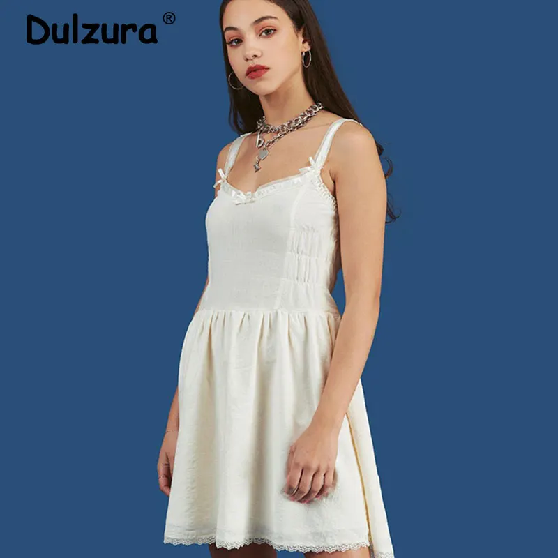 Summer Sweet White Bow Dresses Women Harajuku High Waist Spaghetti Strap Linen Dress Chic Lace Decoration Girls A-Line Dress
Summer Sweet White Bow Dresses Women Harajuku High Waist Spaghetti Strap Linen Dress Chic Lace Decoration Girls A-Line Dress
