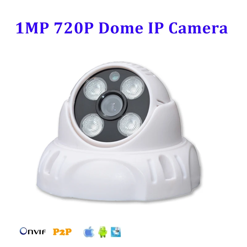 

1280*720P 1.0MP HD ONVIF IP Camera P2P Plug and Play Indoor Network IP Camera IR-CUT Night Vision Network Dome Camera IP Cam
