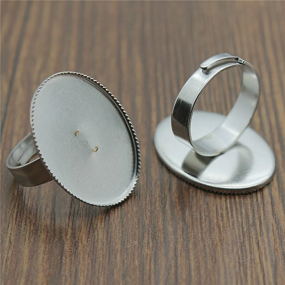 Stainless Steel Fit 18x25mm 13x18mm Oval Glass Cabochon Adjustable Sawtooth Edge Ring Settings Jewelry Making 10pcs/lot
Stainless Steel Fit 18x25mm 13x18mm Oval Glass Cabochon Adjustable Sawtooth Edge Ring Settings Jewelry Making 10pcs/lot