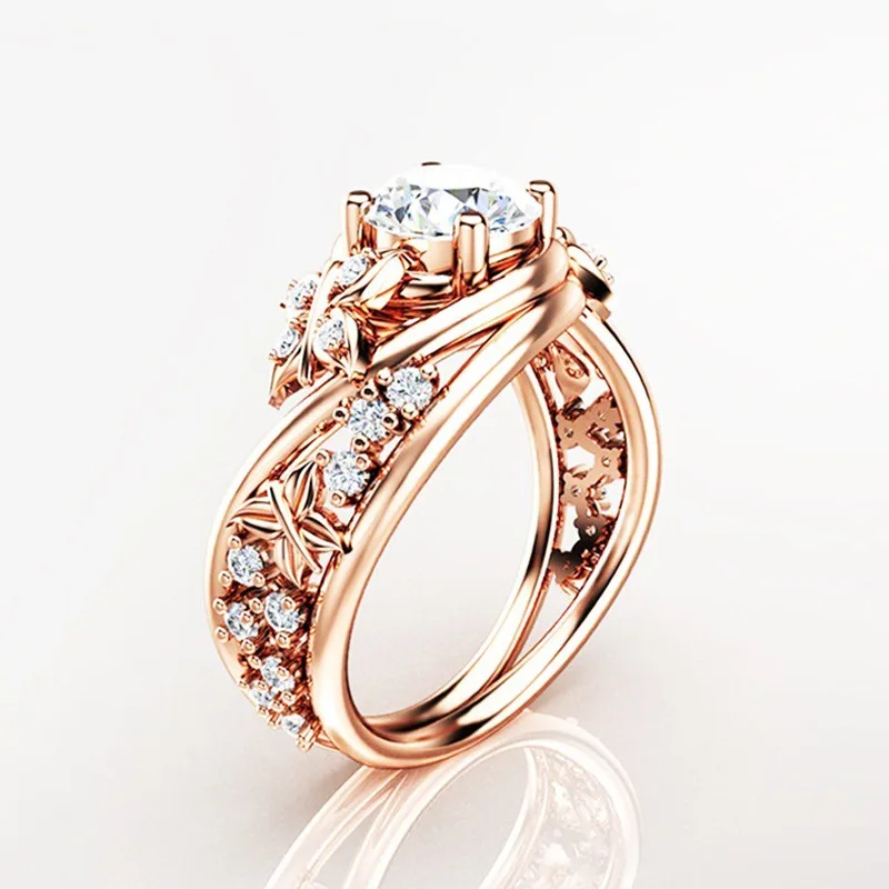 Elegant White Round Zircon Women Ring Plated Rose Gold Color Charming Butterfly Shape Wedding Engagement Ring Bride Jewelry anel
Elegant White Round Zircon Women Ring Plated Rose Gold Color Charming Butterfly Shape Wedding Engagement Ring Bride Jewelry anel
