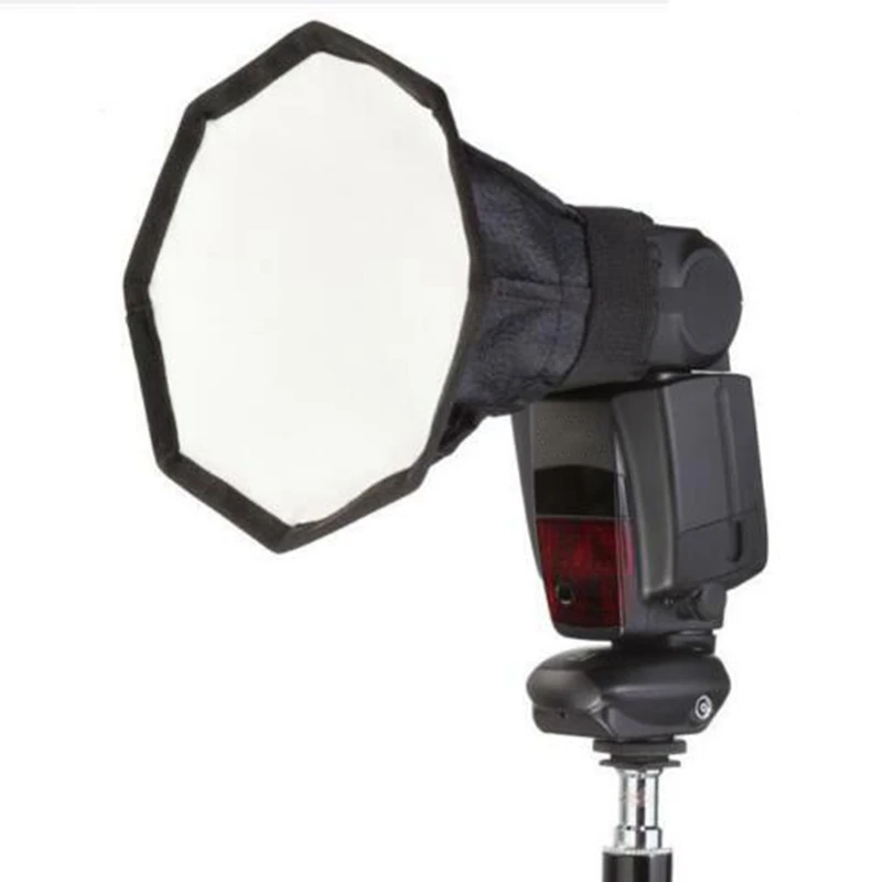 

Universal Slr Camera Top Flash Diffuser Octagonal Camera Cover Softbox 30Cm Portable Speedlite Photo Studio Softbox For Yongnu