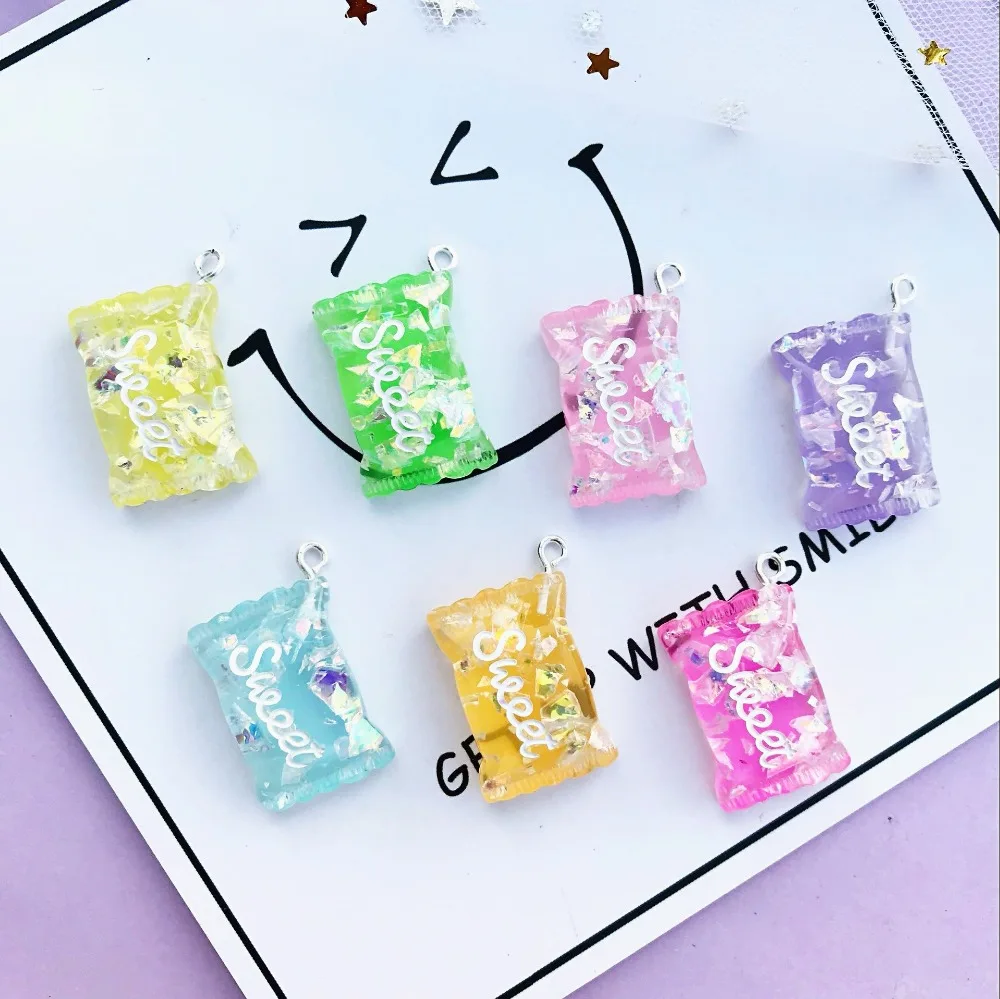 10pcs 24*17mm shiny sweet candy charms resin charms necklace pendant keychain charms for DIY decoration
10pcs 24*17mm shiny sweet candy charms resin charms necklace pendant keychain charms for DIY decoration