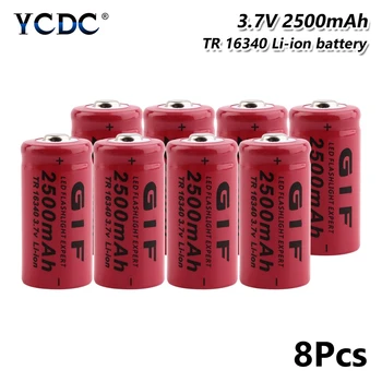 Rechargeable Batteries Torch Flashlight Rechargeable GIF Li-Po Lithium 16340 Battery 2500mAh 3.7V Li-ion Cell Bateria
Rechargeable Batteries Torch Flashlight Rechargeable GIF Li-Po Lithium 16340 Battery 2500mAh 3.7V Li-ion Cell Bateria