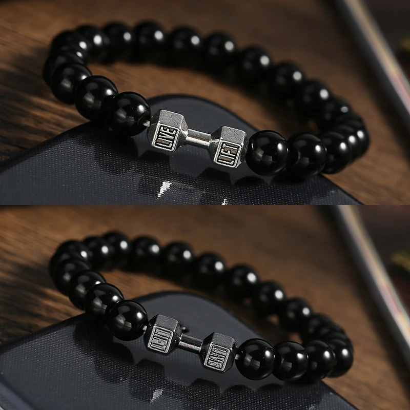 QIYIGE 2018 Black Natural Volcanic stone scrub natural stone beads jewelry metal dumbbells beads bracelet jewelry gift
QIYIGE 2018 Black Natural Volcanic stone scrub natural stone beads jewelry metal dumbbells beads bracelet jewelry gift