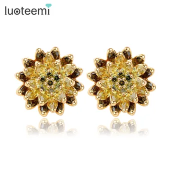 LUOTEEMI High Quality Statement Flower Earrings Cubic Zircon Stud Brincos White Champagne Gold-Color Factroy Wholesale Jewelry
LUOTEEMI High Quality Statement Flower Earrings Cubic Zircon Stud Brincos White Champagne Gold-Color Factroy Wholesale Jewelry