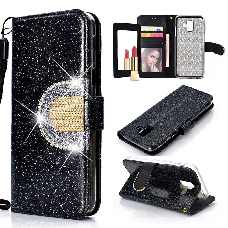 Diamond Case Mirror Cover For Samsung Galaxy S5 S6 S7 Edge S8 S9 Plus A3 A5 A6 A8 Plus J3 J5 J7 2016 2017 J2 Pro J4 J6 J8 2018 (3)