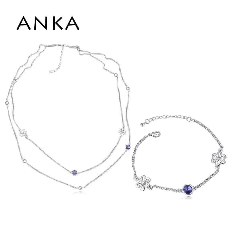 ANKA fashion luxury top crystal long necklaces bracelet sets 2 color flower jewelry sets for women party Christmas gift #127598
ANKA fashion luxury top crystal long necklaces bracelet sets 2 color flower jewelry sets for women party Christmas gift #127598