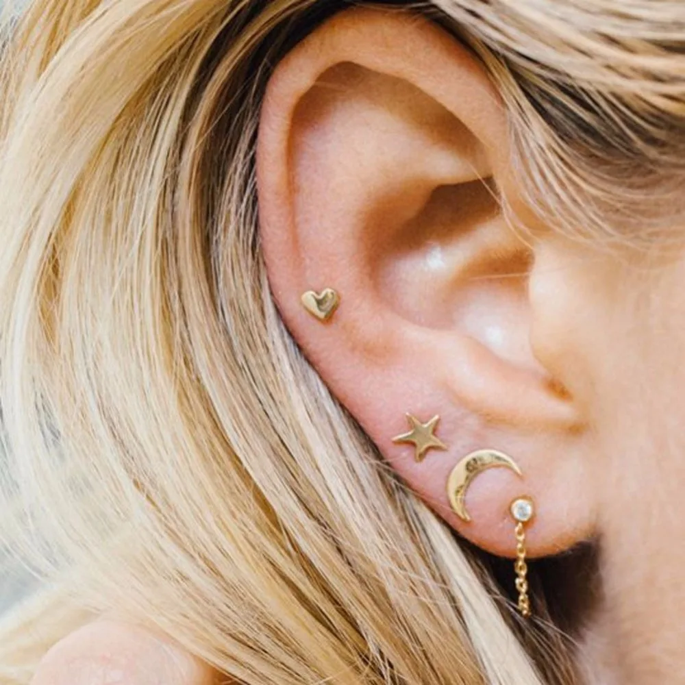 3 Pcs/set New Hot Crystal Branch Moon Star Heart Stud Earrings For Women Gold Silver Black Color Fashion Jewelry #245019
3 Pcs/set New Hot Crystal Branch Moon Star Heart Stud Earrings For Women Gold Silver Black Color Fashion Jewelry #245019