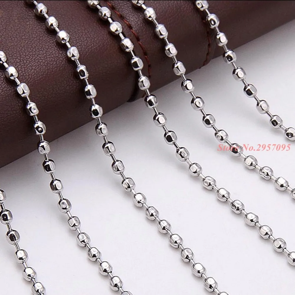 100 Pcs/Lot High Quality Silver Color Stainless Steel Round Beads Long Chain Necklaces For Men Women Fashion Jewelry
100 Pcs/Lot High Quality Silver Color Stainless Steel Round Beads Long Chain Necklaces For Men Women Fashion Jewelry