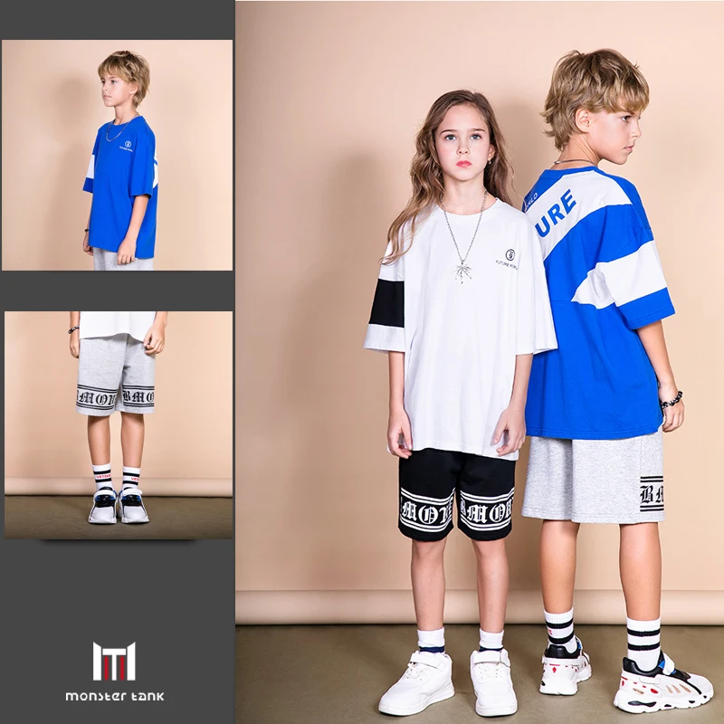 Fashion Hip Hop Boys Clothes Sets 2 pieces Loose T shirt Casual Knee Length Pants Teenage Boys Sport Suits 8 10 12 14 year
Fashion Hip Hop Boys Clothes Sets 2 pieces Loose T shirt Casual Knee Length Pants Teenage Boys Sport Suits 8 10 12 14 year