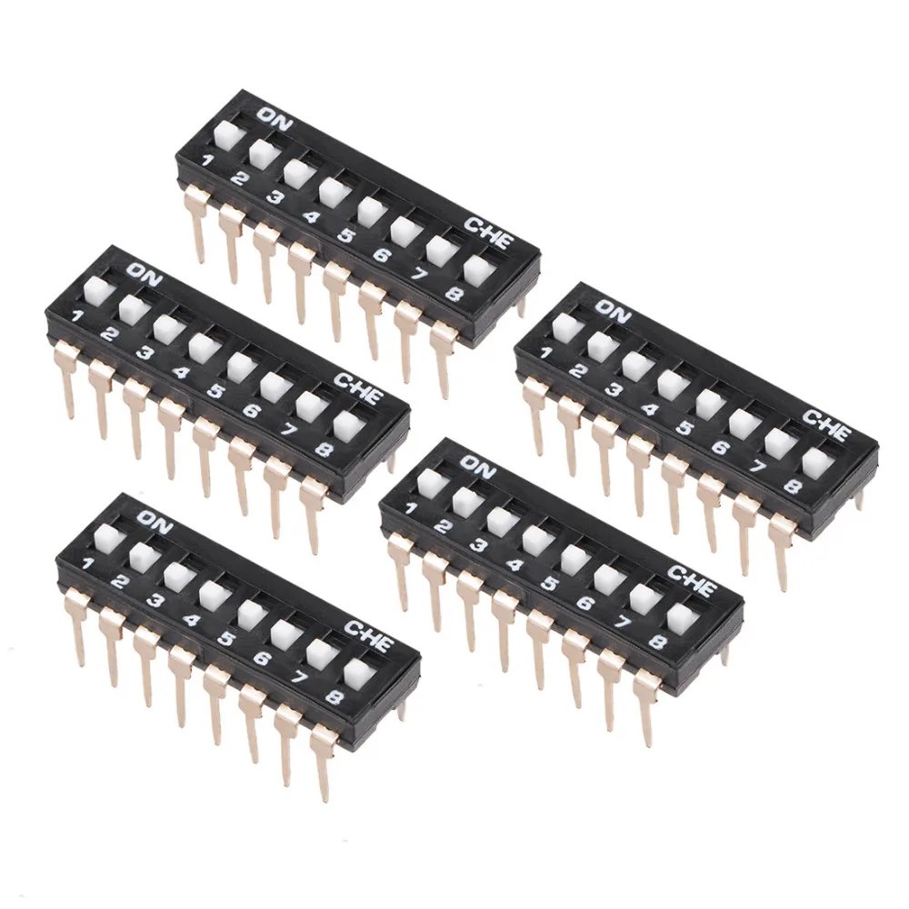 Uxcell Black DIP Switches 1-5/8 Positions 2.54mm Pitch for Circuit Breadboards PCB Perfect as a Toggle or On Off Switch 5Pcs
Uxcell Black DIP Switches 1-5/8 Positions 2.54mm Pitch for Circuit Breadboards PCB Perfect as a Toggle or On Off Switch 5Pcs