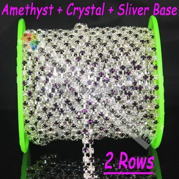 10y 2 rows Open Set crystal rhinestone cup chain SS16 Amethyst Emerald Alternate stones Silver base For DIY browband accessories
10y 2 rows Open Set crystal rhinestone cup chain SS16 Amethyst Emerald Alternate stones Silver base For DIY browband accessories