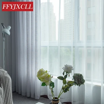 Solid Color Modern Linen Tulle for Living Room Bedroom Kitchen Cafe Drapes Home Decor Window Screening Sheer Curtains
Solid Color Modern Linen Tulle for Living Room Bedroom Kitchen Cafe Drapes Home Decor Window Screening Sheer Curtains