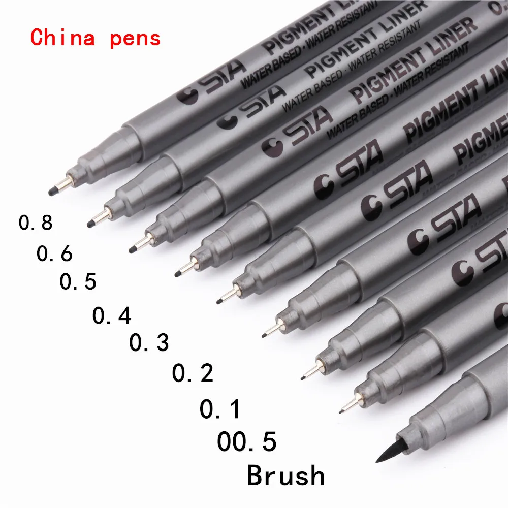 waterproof STA Art Sketch comics Art Marker Pen Pigment Liner Water Based For Drawing Handwriting School office stationery
waterproof STA Art Sketch comics Art Marker Pen Pigment Liner Water Based For Drawing Handwriting School office stationery