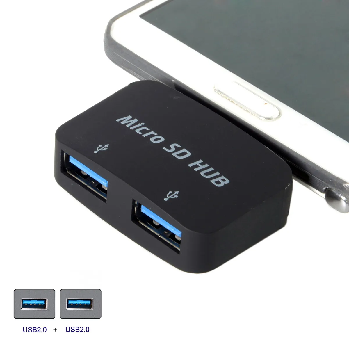 Cablecc Dual Ports USB 2.0 Hub to Micro USB 5Pin OTG Adapter for Cell Phone & Tablet Plug and Play. Hot Swap, Easy to Use and Carry
Cablecc Dual Ports USB 2.0 Hub to Micro USB 5Pin OTG Adapter for Cell Phone & Tablet Plug and Play. Hot Swap, Easy to Use and Carry