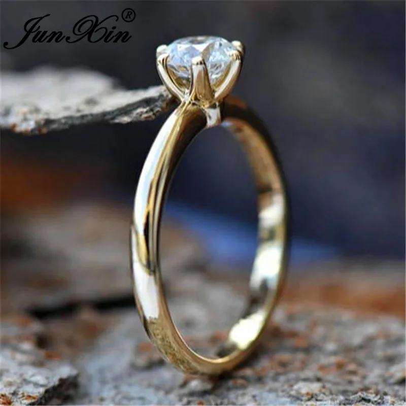 JUNXIN Female Crystal Round Ring Silver Rose Gold Color Minimalist White Single Zircon Stone Wedding Bands Thin Ring Jewelry
JUNXIN Female Crystal Round Ring Silver Rose Gold Color Minimalist White Single Zircon Stone Wedding Bands Thin Ring Jewelry