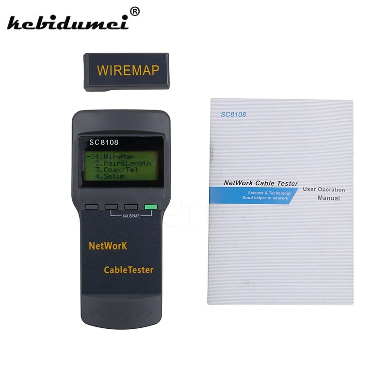 kebidumei High quality SC8108 Portable LCD Wireless Network Tester Meter&LAN Phone Cable Tester & Meter With LCD Display RJ45
kebidumei High quality SC8108 Portable LCD Wireless Network Tester Meter&LAN Phone Cable Tester & Meter With LCD Display RJ45