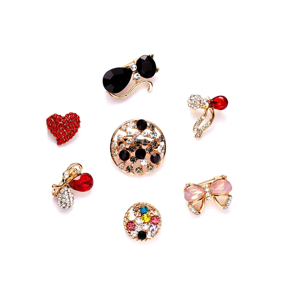 Rinhoo Zinc Alloy Colorful Crystal Butterfly/Cat/Heart Rhinestone Brooch Fashion Accessories Gift For Women 
Rinhoo Zinc Alloy Colorful Crystal Butterfly/Cat/Heart Rhinestone Brooch Fashion Accessories Gift For Women