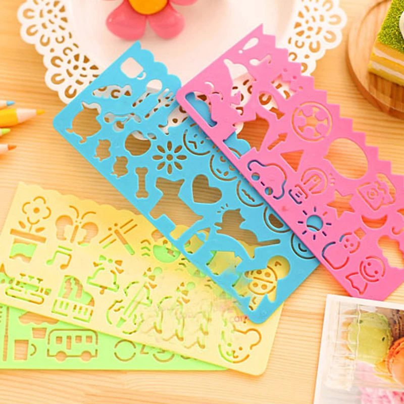 4 pcs/lot Cute Art Graphics Symbols Drawing Template Ruler Student Kids Stencil Rule Stationery
4 pcs/lot Cute Art Graphics Symbols Drawing Template Ruler Student Kids Stencil Rule Stationery