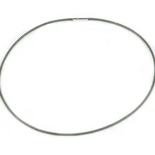 Couro & silicone gel cordão cordão pingente parafuso bloqueio moda para mulher jóias gargantilha corda colar(China)