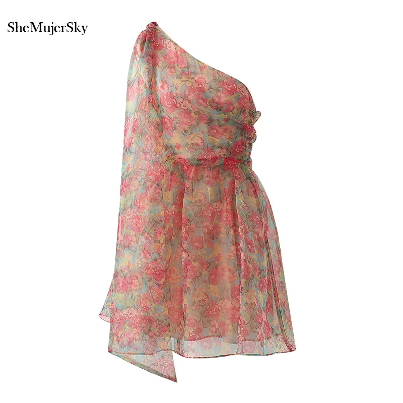 SheMujerSky Women Sexy One Shoulder Dress Summer Floral Print Chiffon Ladies Dresses 2019 vestidos
SheMujerSky Women Sexy One Shoulder Dress Summer Floral Print Chiffon Ladies Dresses 2019 vestidos