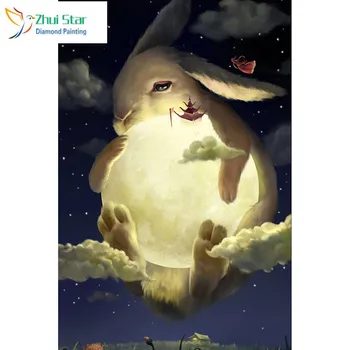 Zhui star 5d diy Diamond embroidery rabbit with moon diamond painting Cross Stitch full square drill Rhinestone mosaic home
Zhui star 5d diy Diamond embroidery rabbit with moon diamond painting Cross Stitch full square drill Rhinestone mosaic home