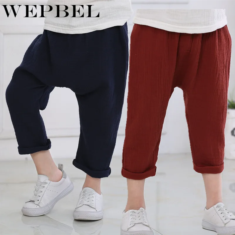 WEPBEL Linen Pleated Kids Pants Hot Summer Girls Boys Pants Children Ankle-length Pants Harem Pants Baby Boy Girl Clothes
WEPBEL Linen Pleated Kids Pants Hot Summer Girls Boys Pants Children Ankle-length Pants Harem Pants Baby Boy Girl Clothes