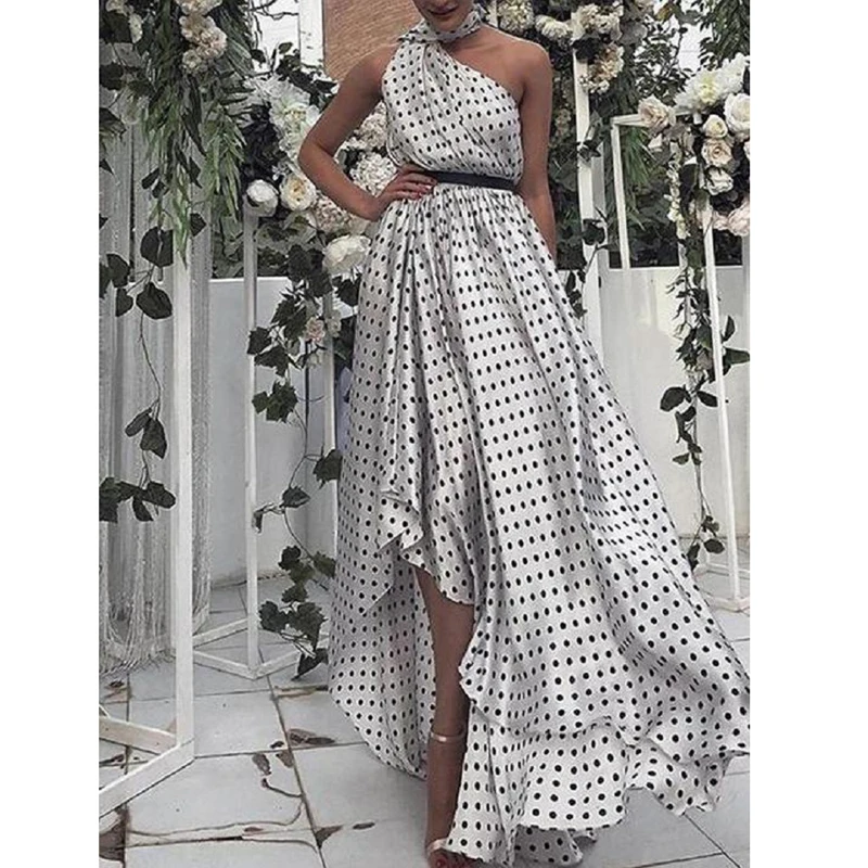 Women's Evening Party Long Maxi Dress Polka Dot Elegant Dresses Vestido Robe Femme Sleeveless Halter Dress
Women's Evening Party Long Maxi Dress Polka Dot Elegant Dresses Vestido Robe Femme Sleeveless Halter Dress