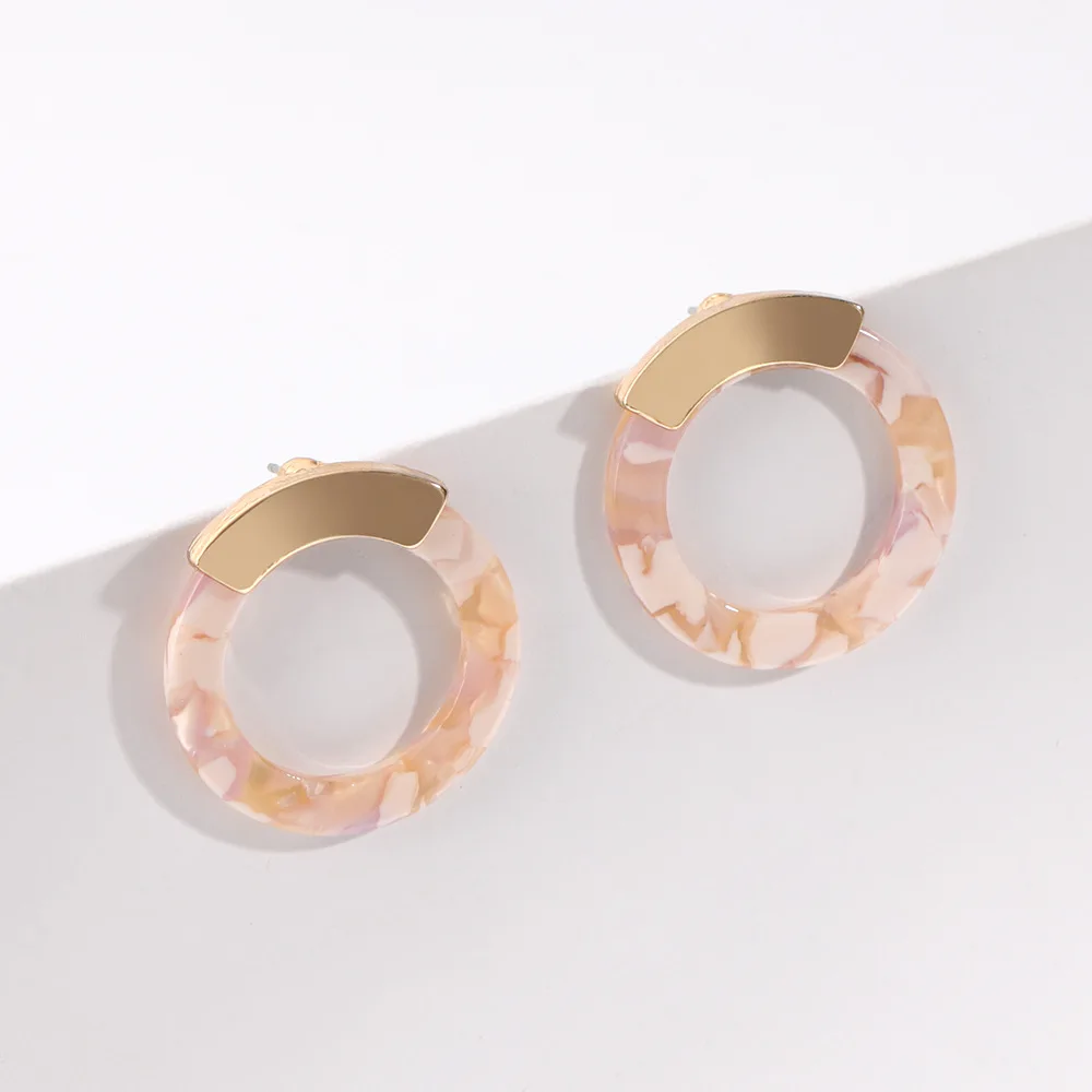 Fashion Acrylic Round Stud Earrings for Women Acetate Sheet Acrylic Alloy Earrings Romantic Holiday Bohemian Jewelry Accessories
Fashion Acrylic Round Stud Earrings for Women Acetate Sheet Acrylic Alloy Earrings Romantic Holiday Bohemian Jewelry Accessories