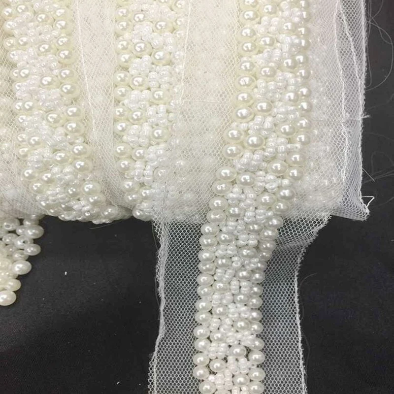 2Yd 4.5cm Fake Pearl Beaded Lace Trim White Mesh Fabric Paillette Lace Beaded Trim Braid Lace Applique
2Yd 4.5cm Fake Pearl Beaded Lace Trim White Mesh Fabric Paillette Lace Beaded Trim Braid Lace Applique