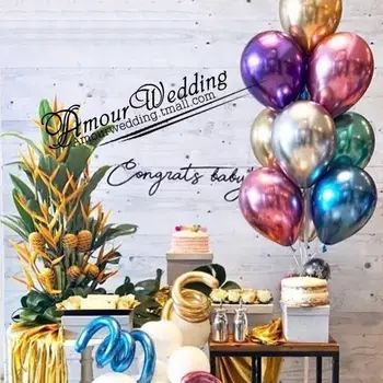 5pcs 11 Inch NEW Metallic Latex Balloons Thick Pearly Metal Chrome Alloy Colors Photograph Wedding Party Decoration Balloons
5pcs 11 Inch NEW Metallic Latex Balloons Thick Pearly Metal Chrome Alloy Colors Photograph Wedding Party Decoration Balloons