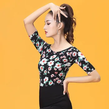 Half Sleeve Flower print Modern Sexy Latin dance clothes top for women/female,Ballroom tango Costume performance wears YT0508
Half Sleeve Flower print Modern Sexy Latin dance clothes top for women/female,Ballroom tango Costume performance wears YT0508
