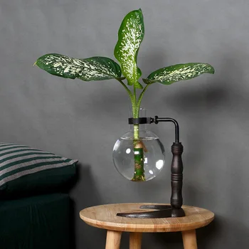 Retro Creative glass vase Wooden bracket Transparent hydroponic bottle Indoor bonsai Home Decoration floreros de decoracion
Retro Creative glass vase Wooden bracket Transparent hydroponic bottle Indoor bonsai Home Decoration floreros de decoracion
