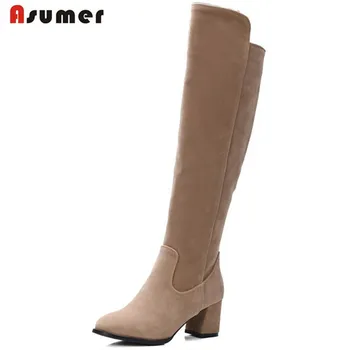 Asumer 2020 Spring autumn women boots flock nubuck leather boots solid big size 33-43 knee high long boots fashion contracted
Asumer 2020 Spring autumn women boots flock nubuck leather boots solid big size 33-43 knee high long boots fashion contracted