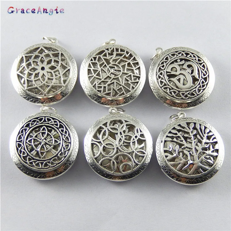 Grace Angie 6PCS Mixed Style Round Essential Oil Cage Locket Aromatherapy Diffuser Chains Necklace Women DIY Jewelry Findings
Grace Angie 6PCS Mixed Style Round Essential Oil Cage Locket Aromatherapy Diffuser Chains Necklace Women DIY Jewelry Findings