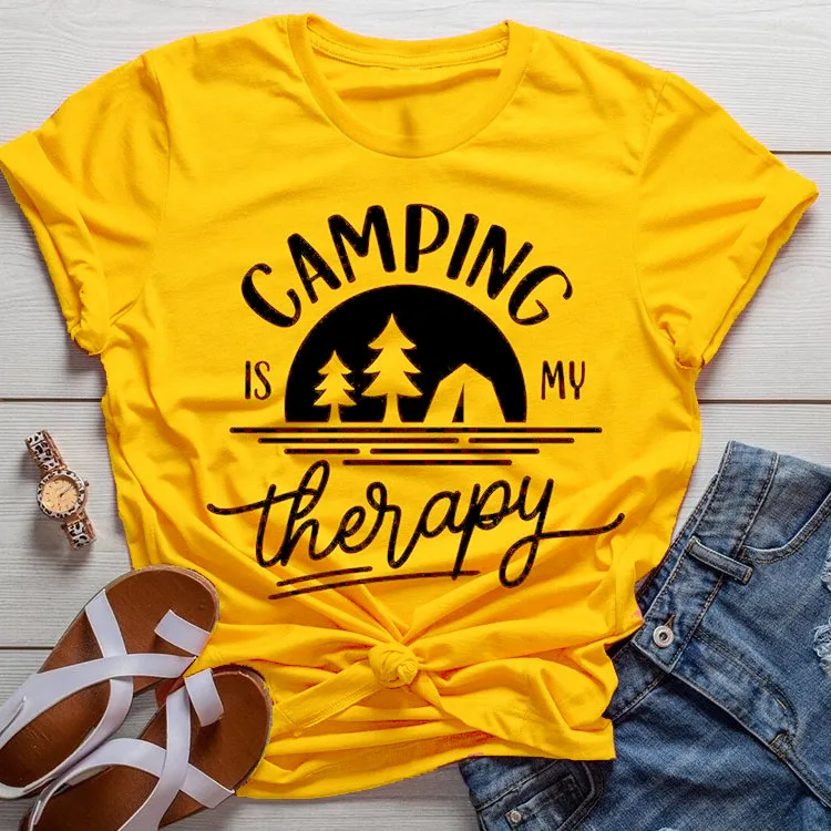 Camping is my Therapy T-Shirt Funny Letter Casual Quote Art Graphic Tee Stylish Hipster Camping Yellow Clothing goth tops shirts
Camping is my Therapy T-Shirt Funny Letter Casual Quote Art Graphic Tee Stylish Hipster Camping Yellow Clothing goth tops shirts